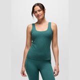 Prana Heavana Essential Canotta Donna – Coast Heather, indossato frontale