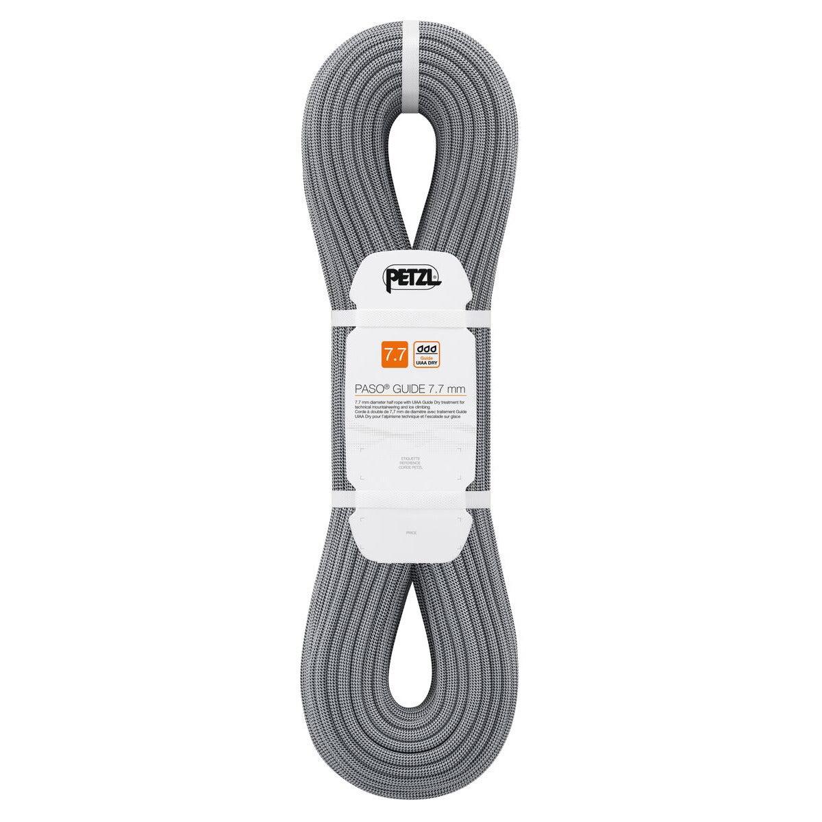 PETZL Paso Guide 7,7mm - 60 Metri - Grigio