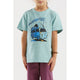 E9 B-Furgo T-Shirt Bambino – Aquamarine, indossato 1