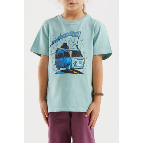 E9 B-Furgo T-Shirt Bambino – Aquamarine, indossato 1