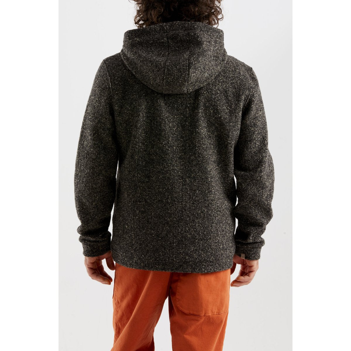 E9 Mimmo Felpa Full Zip con Cappuccio Uomo – Ash Wolf, indossato retro