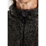 E9 Mimmo Felpa Full Zip con Cappuccio Uomo – Ash Wolf, indossato, dettaglio