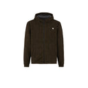 E9 Mimmo Felpa Full Zip con Cappuccio Uomo – Brown Mustard, davanti