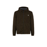E9 Mimmo Felpa Full Zip con Cappuccio Uomo – Brown Mustard, davanti
